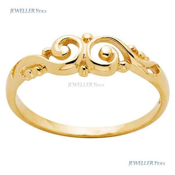New Swirl 9ct 9K Solid Yellow Gold Ring Bee Swirl Other Rings P 7.75 41654 A