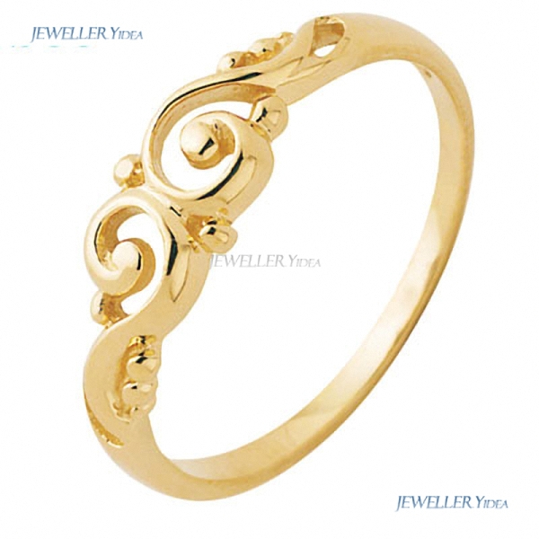 New Swirl 9ct 9K Solid Yellow Gold Ring Bee Swirl Other Rings P 7.75 41654 B