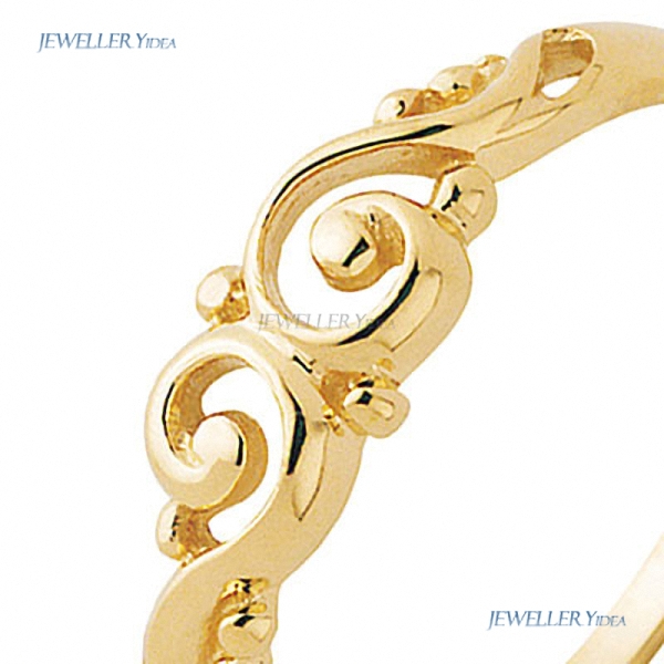 New Swirl 9ct 9K Solid Yellow Gold Ring Bee Swirl Other Rings P 7.75 41654 C