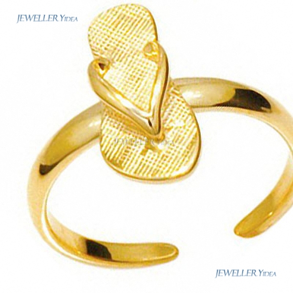 New 9ct 9K Solid Yellow Gold Aussie Thong Toe Ring Bee Toe One Size Fits All One Size Fits All 44902R B