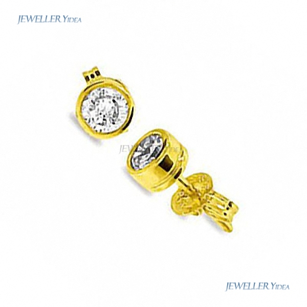 Bee 9k 9ct Yellow Gold 1 x Gold butterfly Earrings back pr Studs Earrings 0.17 carat JP2 White Mounts Bezel Setting Diamond 50116/B17 B Bee 9k 9ct Yellow Gold 1 x Gold butterfly Earrings back pr Studs Earrings 0.17 carat JP2 White Mounts Bezel Setting Diamond 50116/B17 B