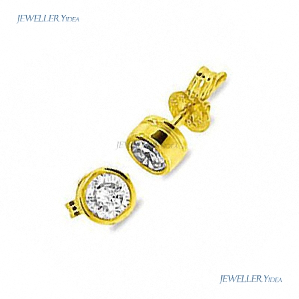 Bee 9k 9ct Yellow Gold 1 x Gold butterfly Earrings back pr Studs Earrings 0.17 carat JP2 White Mounts Bezel Setting Diamond 50116/B17 C Bee 9k 9ct Yellow Gold 1 x Gold butterfly Earrings back pr Studs Earrings 0.17 carat JP2 White Mounts Bezel Setting Diamond 50116/B17 C