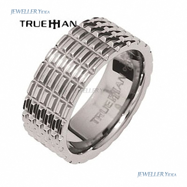 New Mens Tungsten Ring Tyre Track US Size 12 Bee Tungsten Band Trueman Carbide Mens Ring Y 12.25 81142Y A