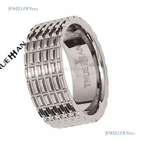 New Mens Tungsten Ring Tyre Track US Size 12 Bee Tungsten Band Trueman Carbide Mens Ring Y 12.25 81142Y C
