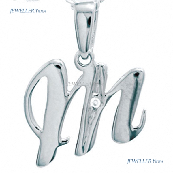 Diamond Set Script Initial M 9K 9ct Solid White Gold Bee Initial Other Pendants 0.005 carat JP2 White Diamond W61396/M C Diamond Set Script Initial M 9K 9ct Solid White Gold Bee Initial Other Pendants 0.005 carat JP2 White Diamond W61396/M C