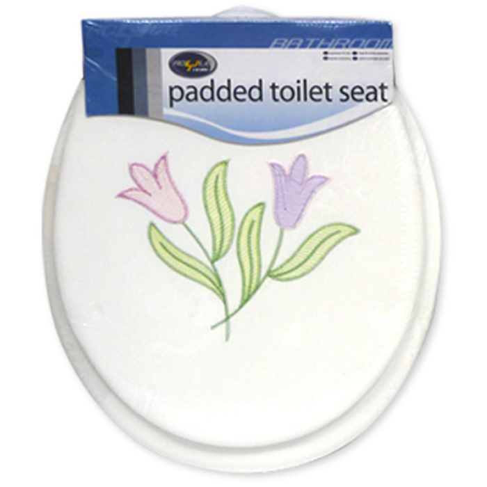Soft Padded Toilet Seat With Embroidered Design & High Density Foam Cushioning eBay