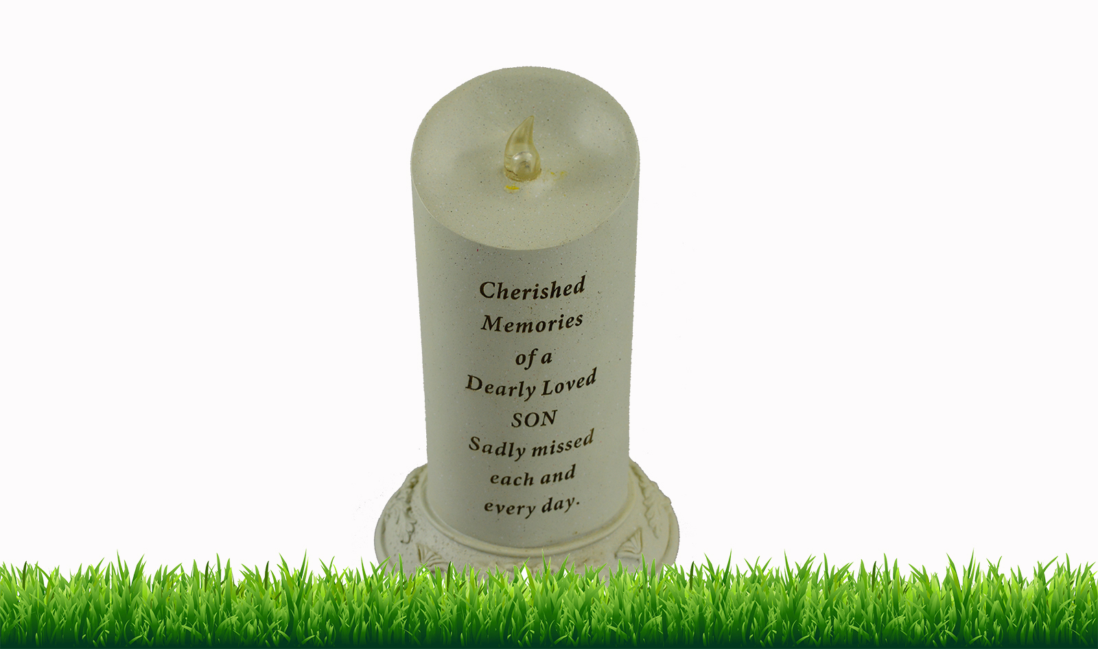 Memorial Grave Cemetery Candle Solar Power Tea Light Loved Funeral