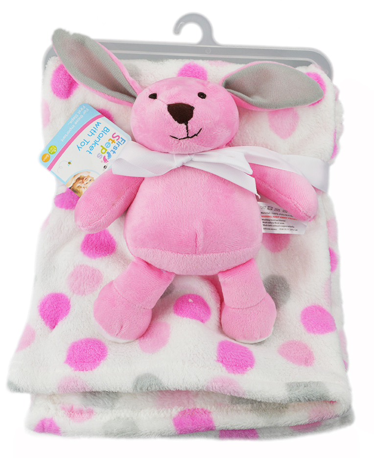 First Steps Super Soft Fleece Blanket Comfort Blanket Toy Baby 6m+ 30