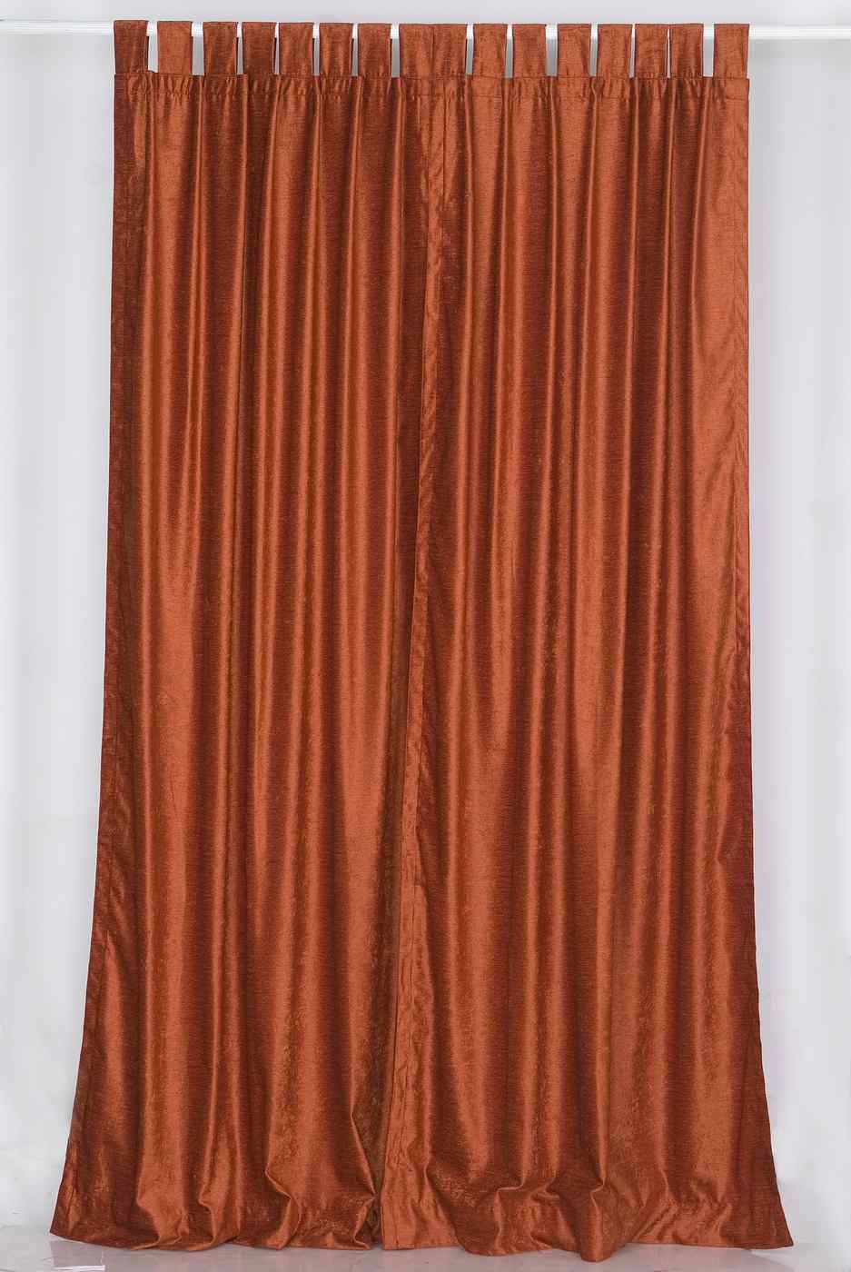 Rust Tab Top Velvet Curtain / Drape / Panel Piece eBay