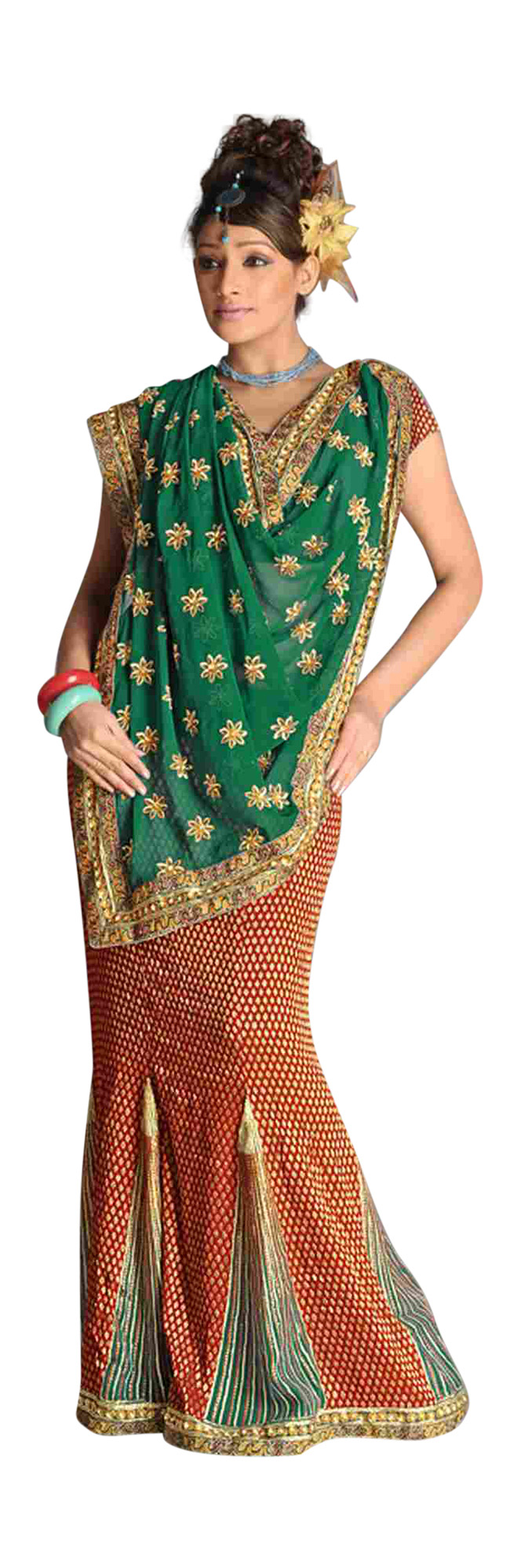 Arkita Trend Setter Lehenga Choli Style Georgette Sari Saree