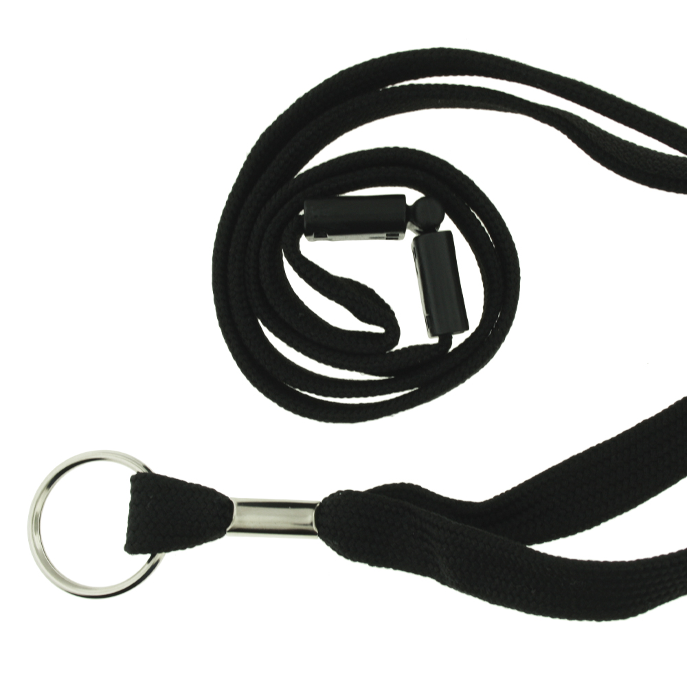 Tube Lanyard with Split Key Ring and Breakaway