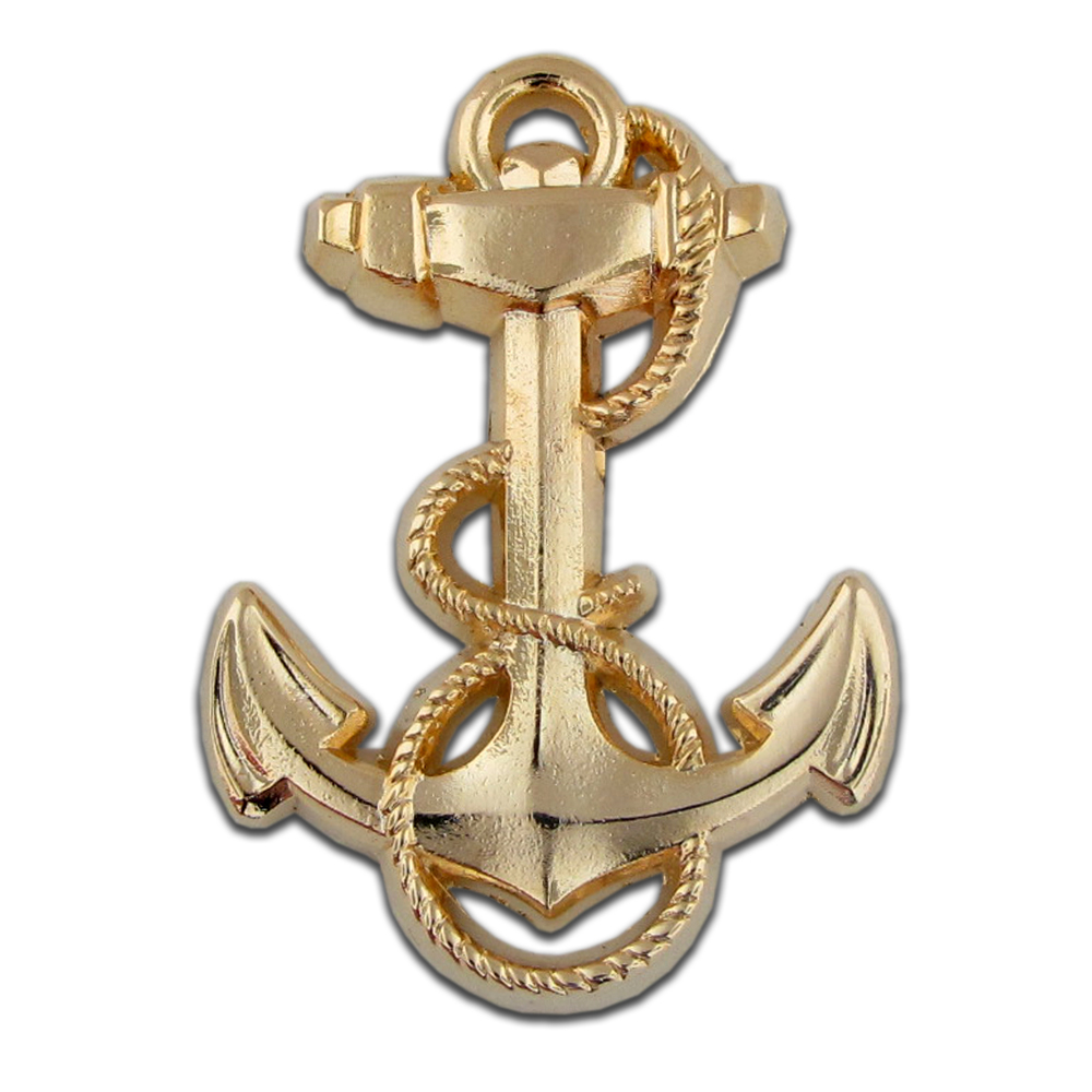 PinMart's Gold Plated U.S. Navy Midshipman Anchor Military Lapel Pin eBay