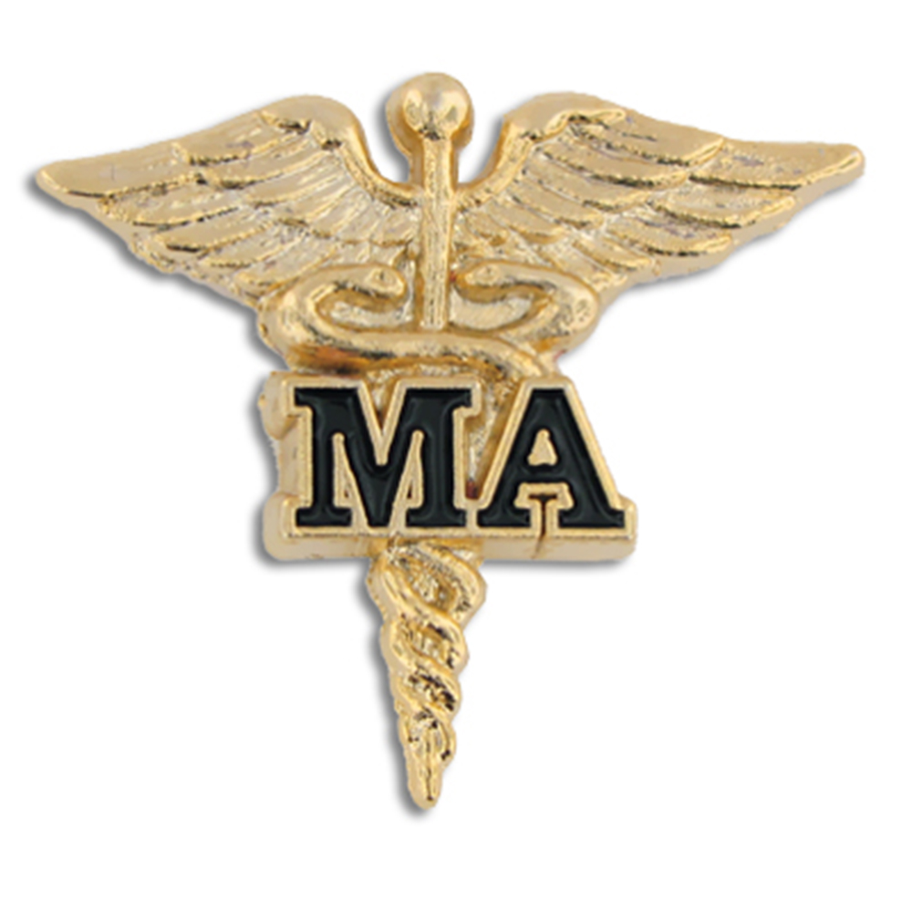 Medical Assistant MA Gold Caduceus Lapel Pin eBay