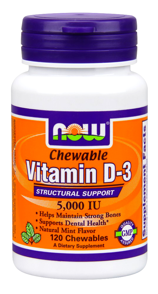 New Now Foods Vitamin D3 5000 IU 120 Chewables eBay