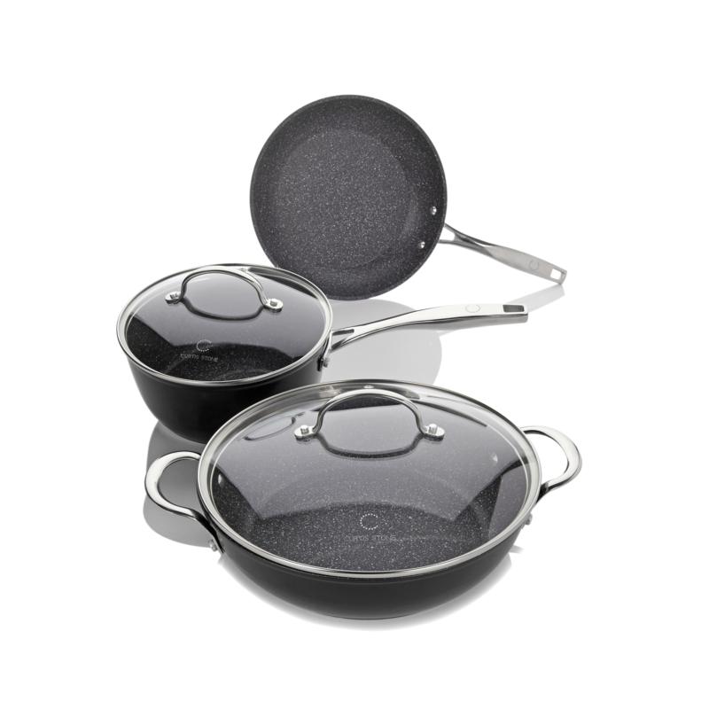 Curtis Stone Cookware Set DuraPan Nonstick 5piece Essentials