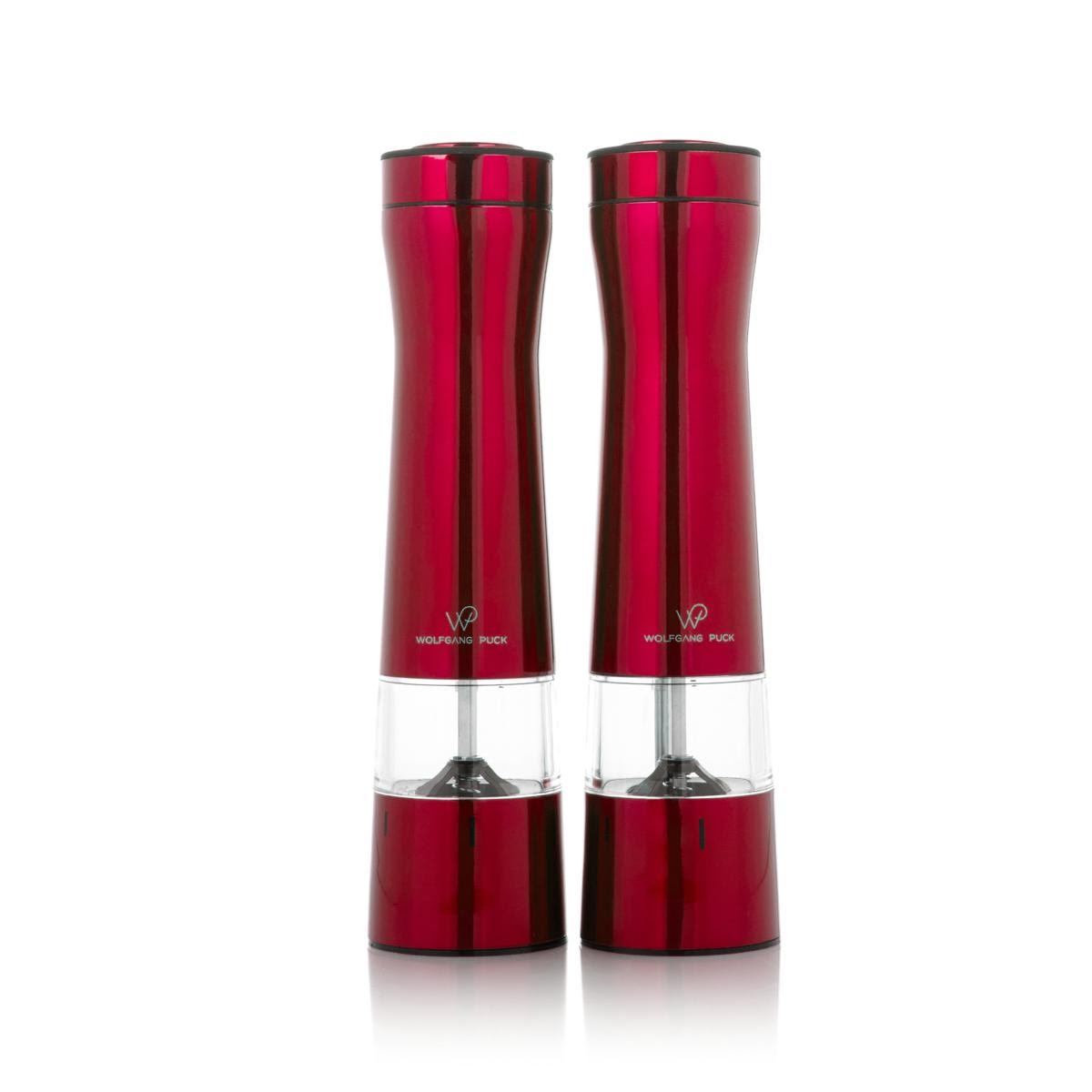 Wolfgang Puck Spice Mill Duo w/ Adjustable Grinders in Gift Box Salt