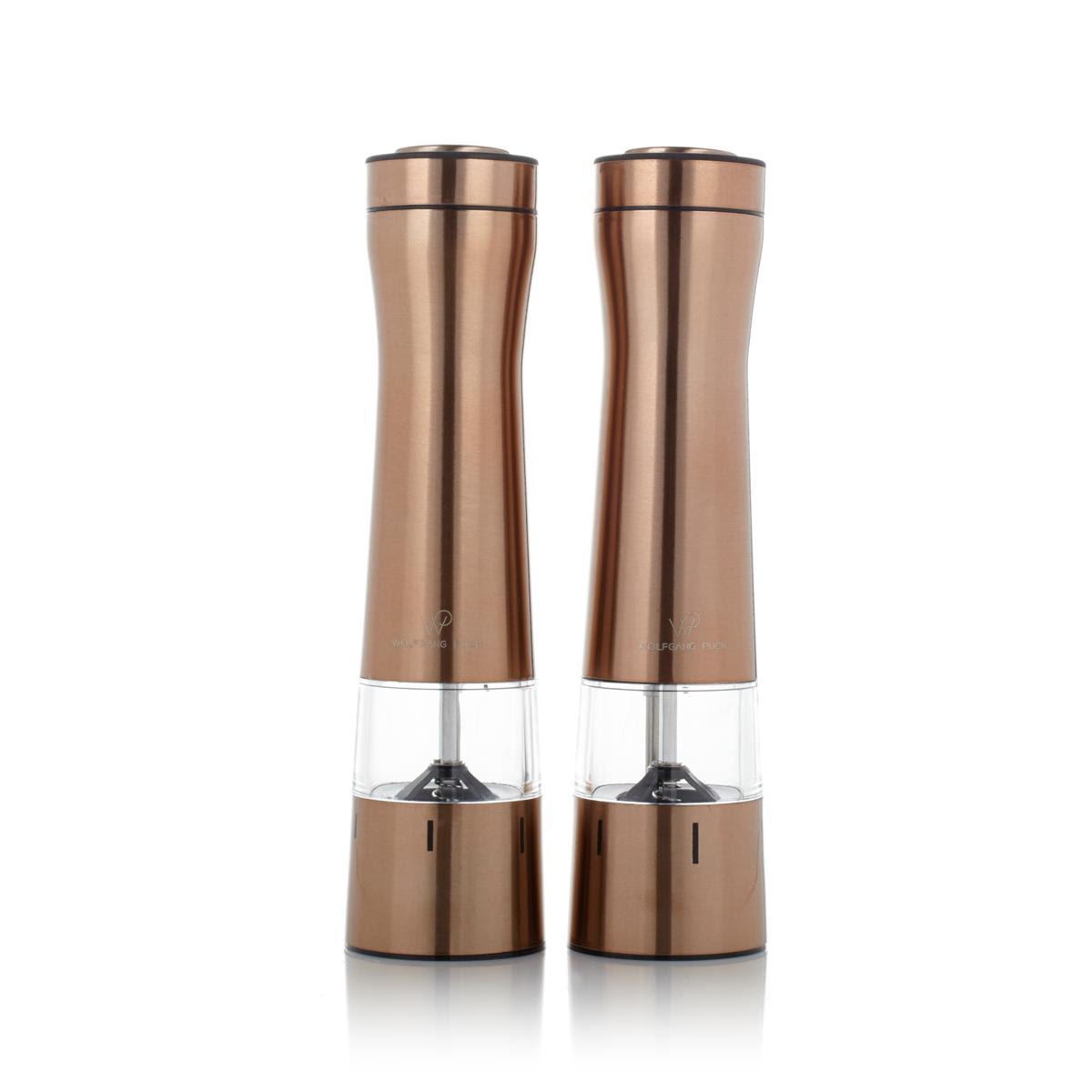 Wolfgang Puck Spice Mill Duo w/ Adjustable Grinders in Gift Box Salt