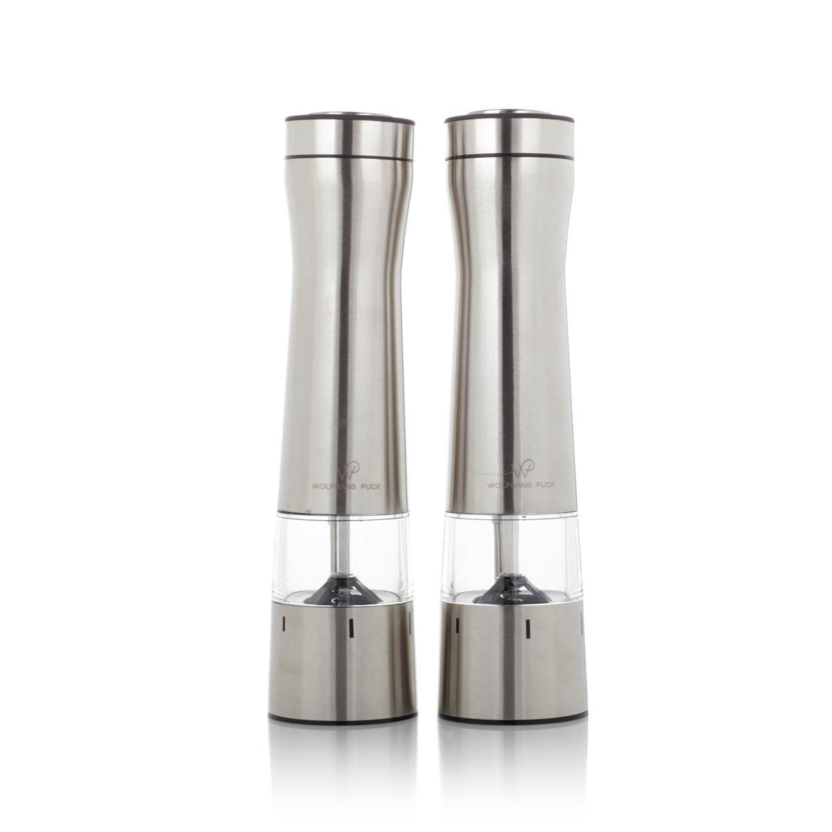 Wolfgang Puck Spice Mill Duo w/ Adjustable Grinders in Gift Box Salt