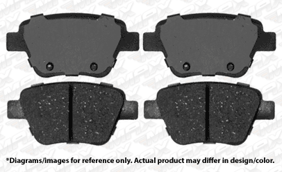 2011 VW Jetta w//272mm Rear Rotor Dia OE Replacement Rotors w//Ceramic Pads R