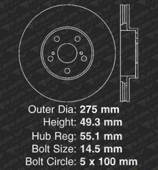 Front + Rear Rotors w//Metallic Pad OE Brake Kit