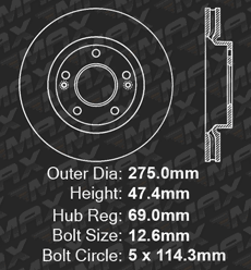 Front Brake Rotors
