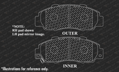 1998 1999 2000 Honda Accord Sdn V6 OE Replacement Rotors w//Ceramic Pads F