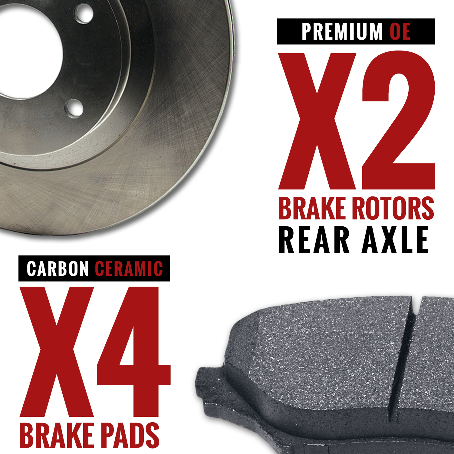 2012 Ram 1500 w//5 Lug Rotor Rotors Ceramic Pads R OE Replacement