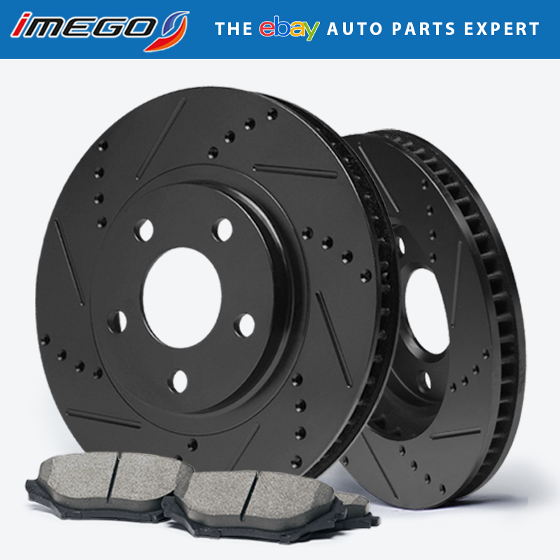 Rotors w//Ceramic Pads Elite Brakes 2007-2012 Fusion MKZ Mazda 6 |Rear