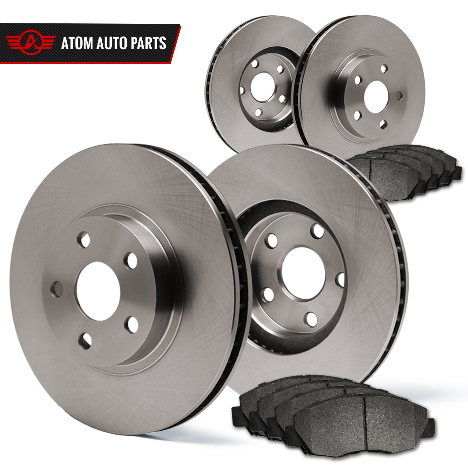 Rear Rotors w//Metallic Pad OE Brakes Fits 2008 2009 2010 Impreza Front