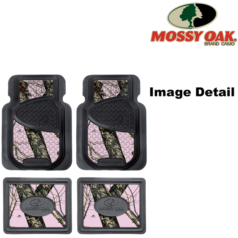 Front Rear Seat Floor Mats Car Truck SUV Mossy Oak Infinity Pink