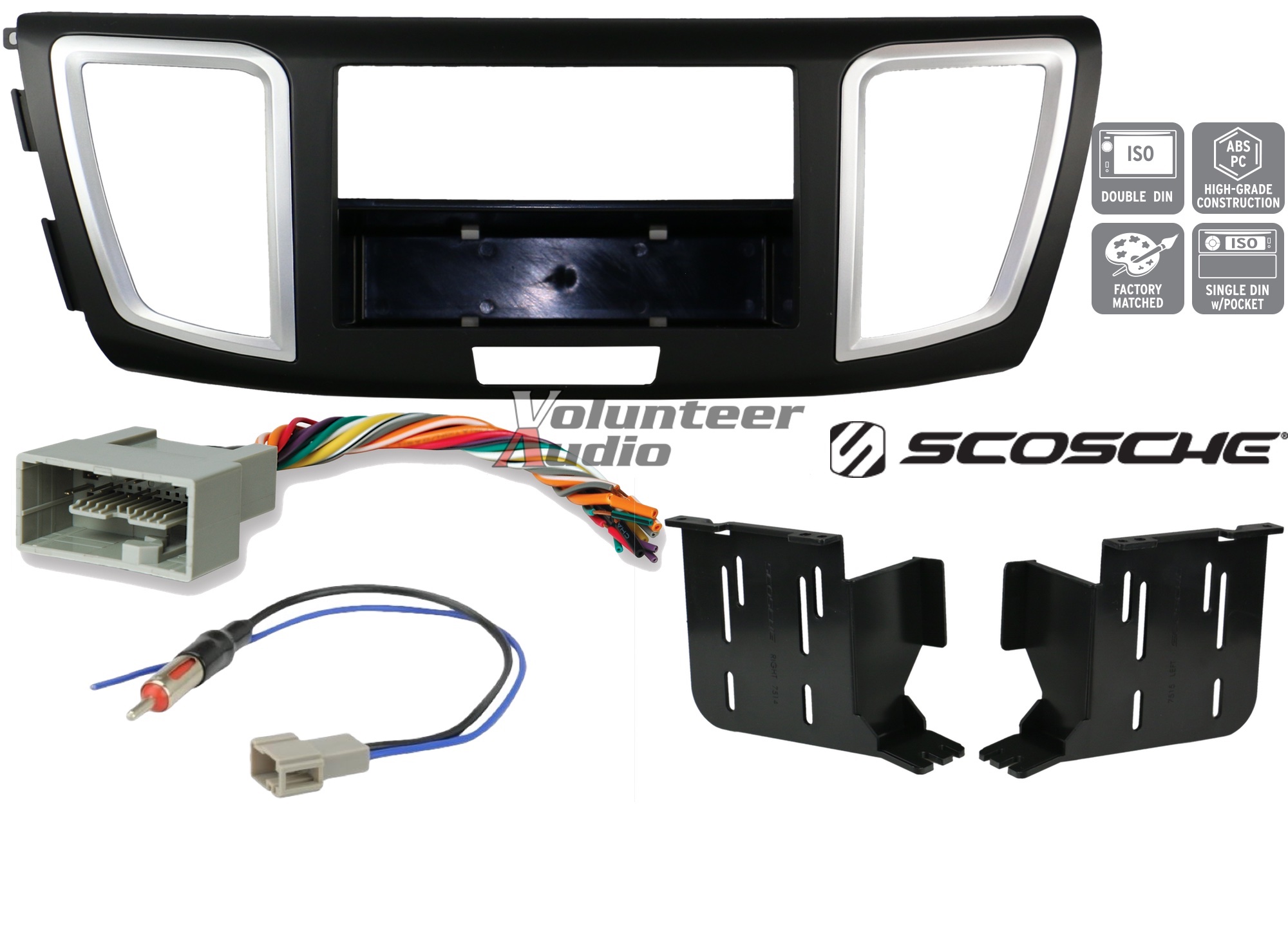 Car Radio Install Mount Kit Harness Antenna