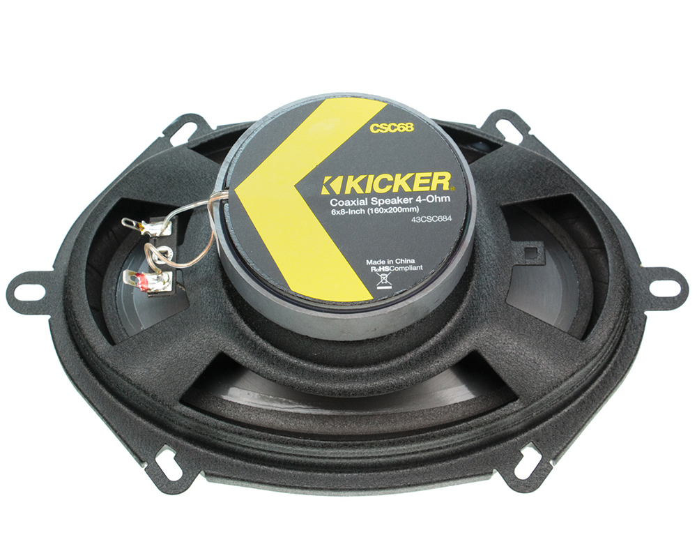 Kicker CSC68 6"X8" Speakers With Wiring Harness Fits Ford 1 Pair 75Watt Rms