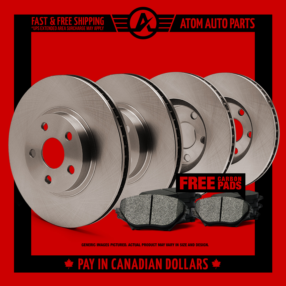 93 94 Fits Subaru Legacy (See Desc.) (OE) Premium Brake Rotors Metallic Pads F+R