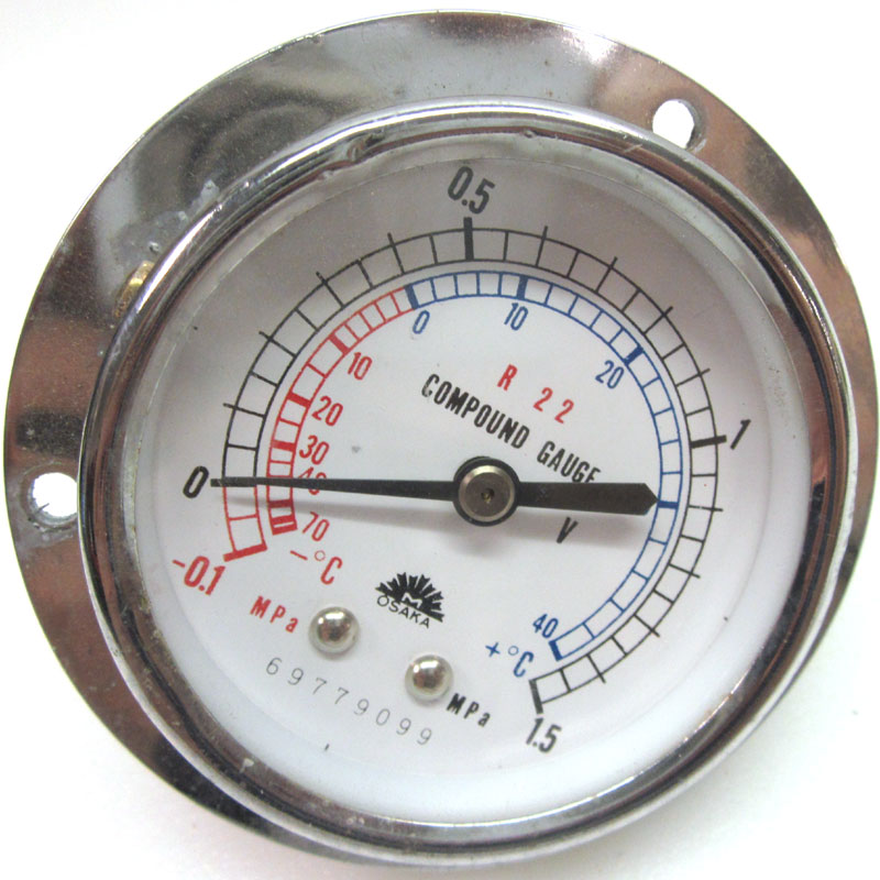 Lot of 3 OSAKA R22 Compound Gauges 0 1.5 MPa & 0 3.5 MPa Gauge AC