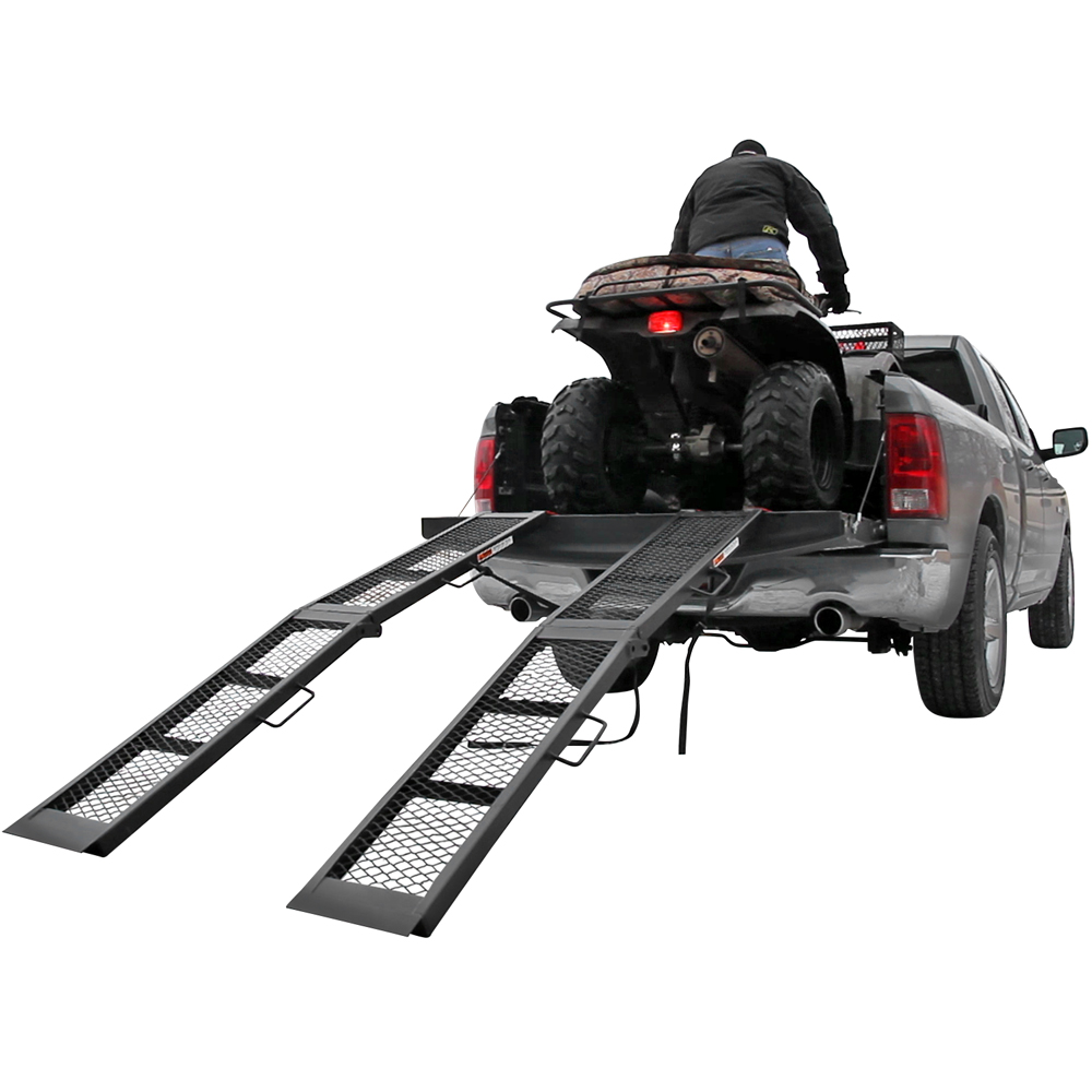 80" Steel Mesh Folding ATV Ramps 1,500 lb Lawn Tractor Loading Ramps eBay
