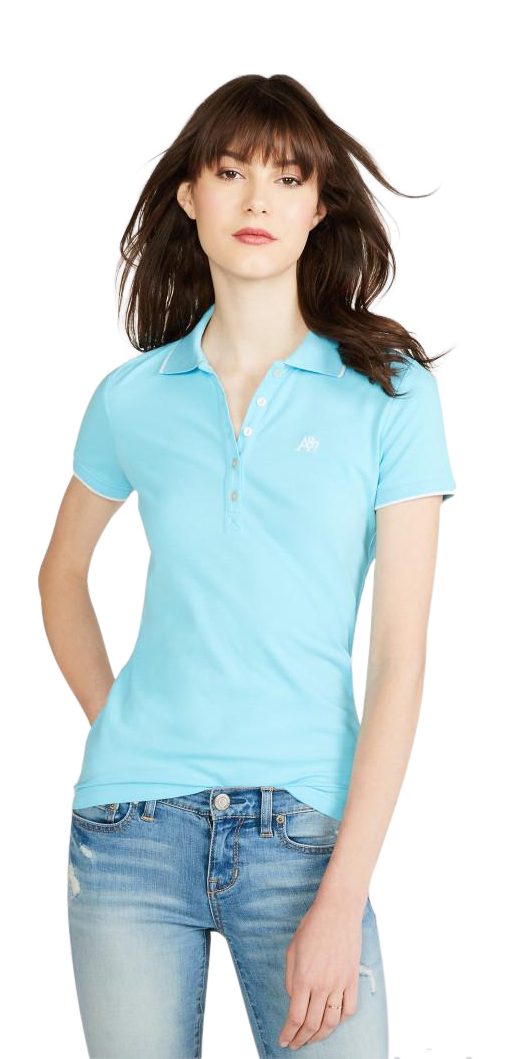 aeropostale womens a87 solid tippedcollar piqu polo shirt