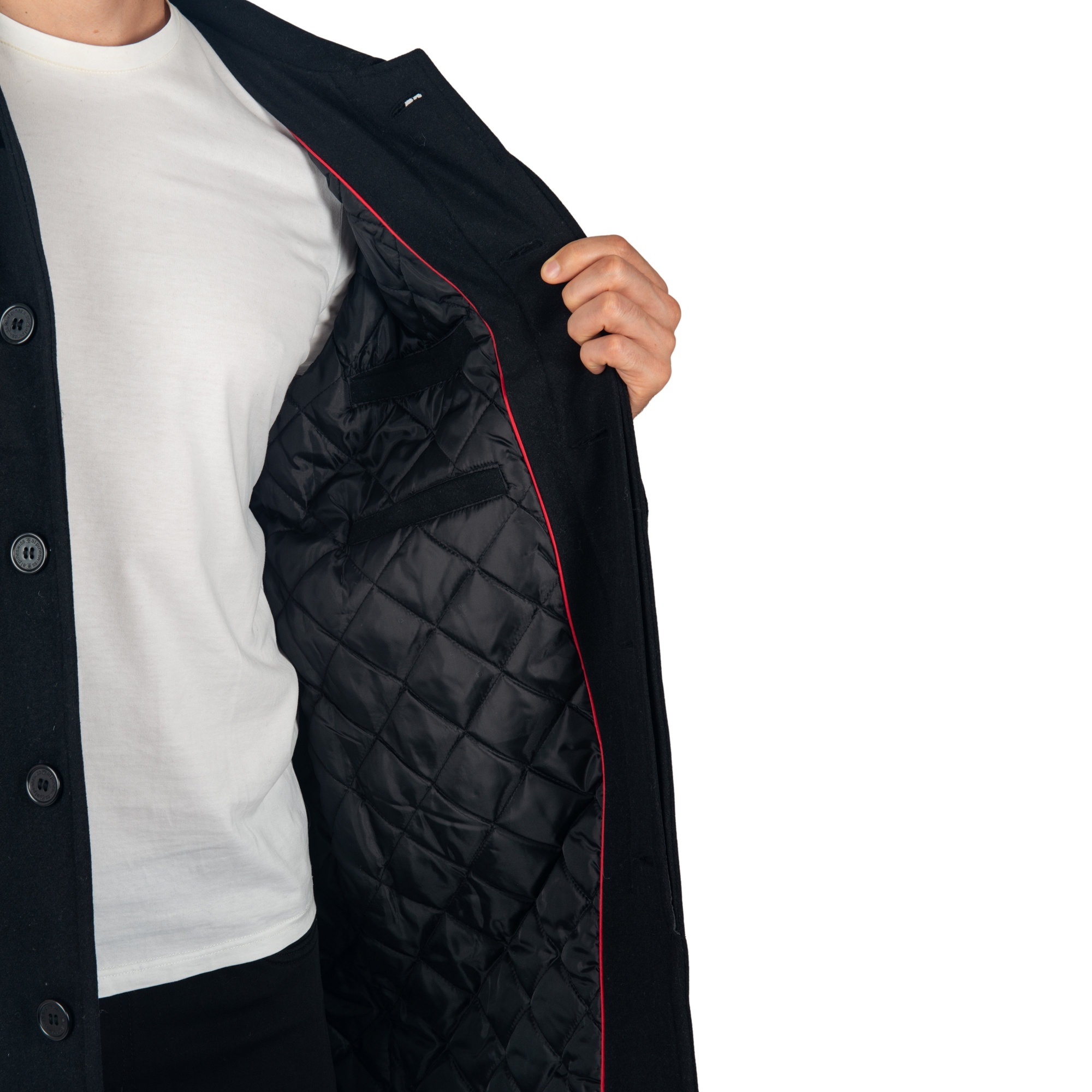 Alpine Swiss Mens Zach Knee Length Jacket Top Coat Trench Wool Blend Overcoat