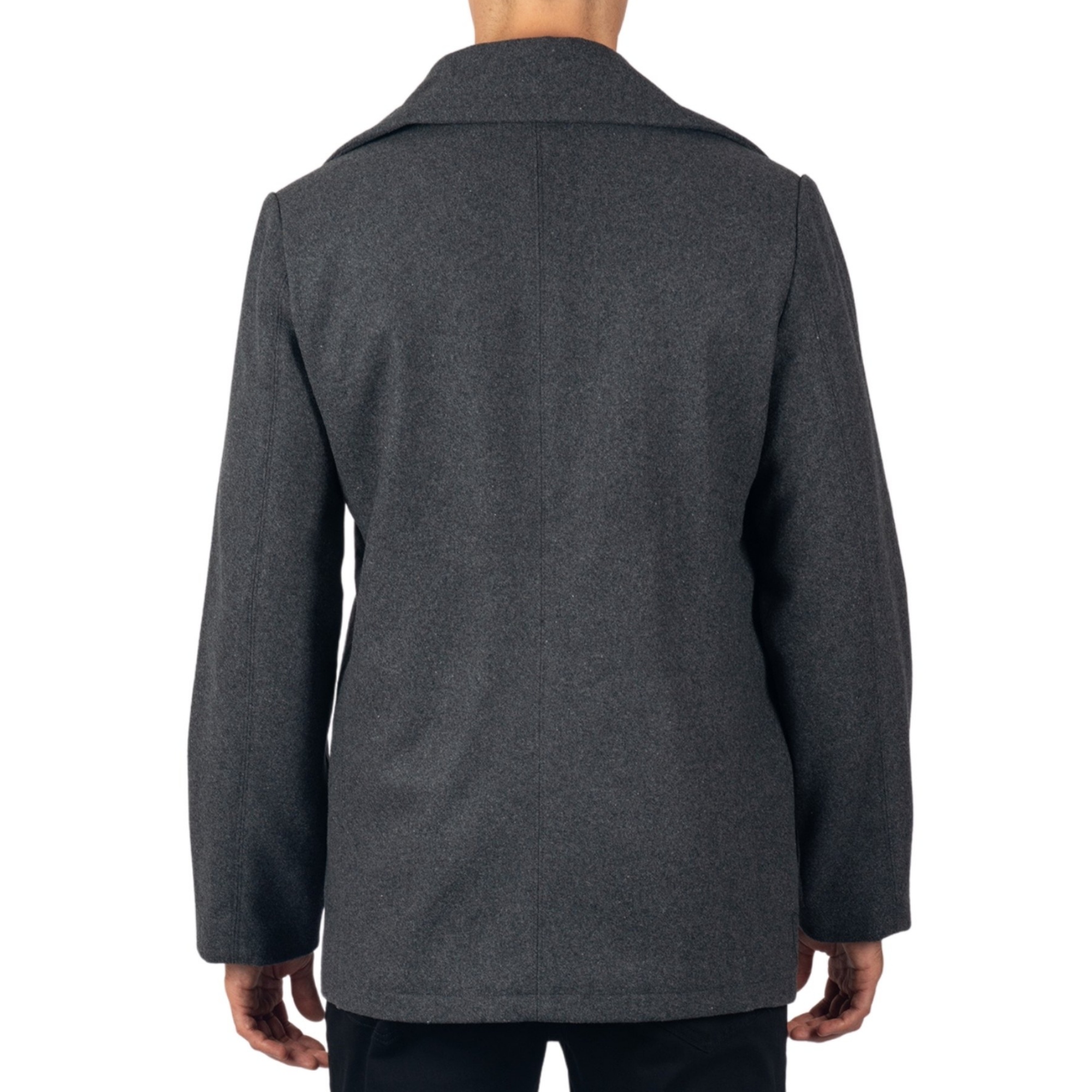 Alpine Swiss Mason Mens Wool Blend Pea Coat Jacket Double Breasted Dress Coat