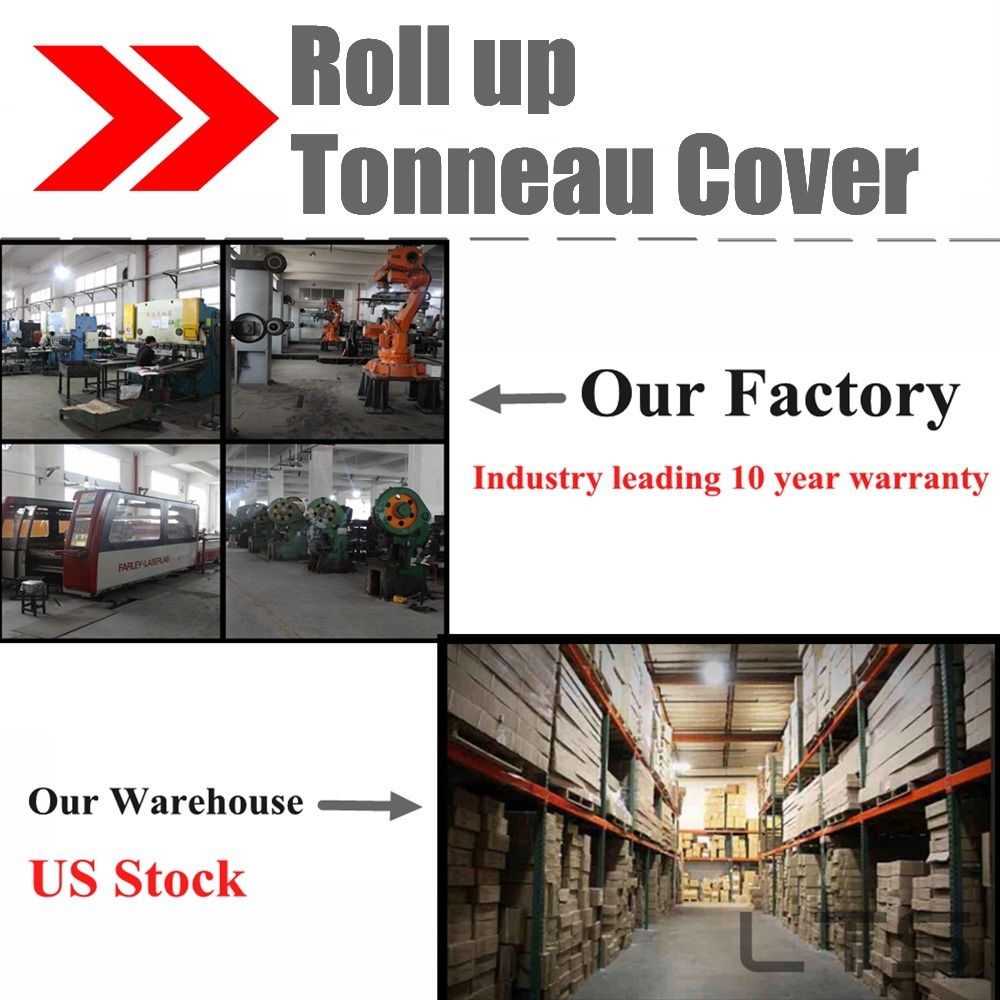 Lock Soft Roll Up Tonneau Tonno Cover For 03-18 Dodge Ram 2500//3500 8ft Long Bed