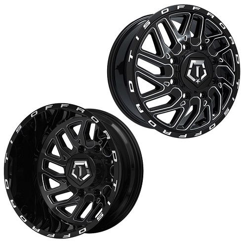 x8 25 Tis 544bm Gloss Black Milled 11 Up Gm Dually Wheels 8x210 Set Of 6 Ebay