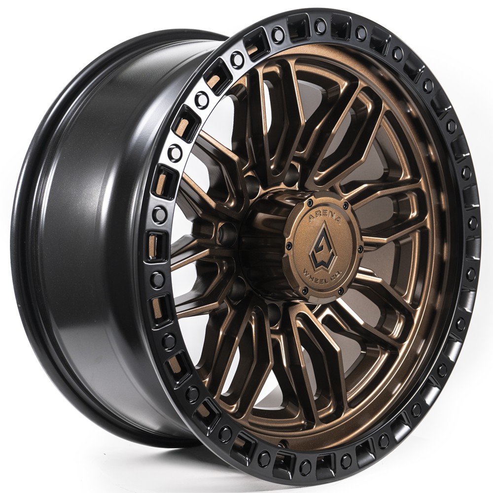 22x9.5 Arena A109 Hustle Smoked Bronze Satin Black Wheels 6x135 (20mm) Set of 4