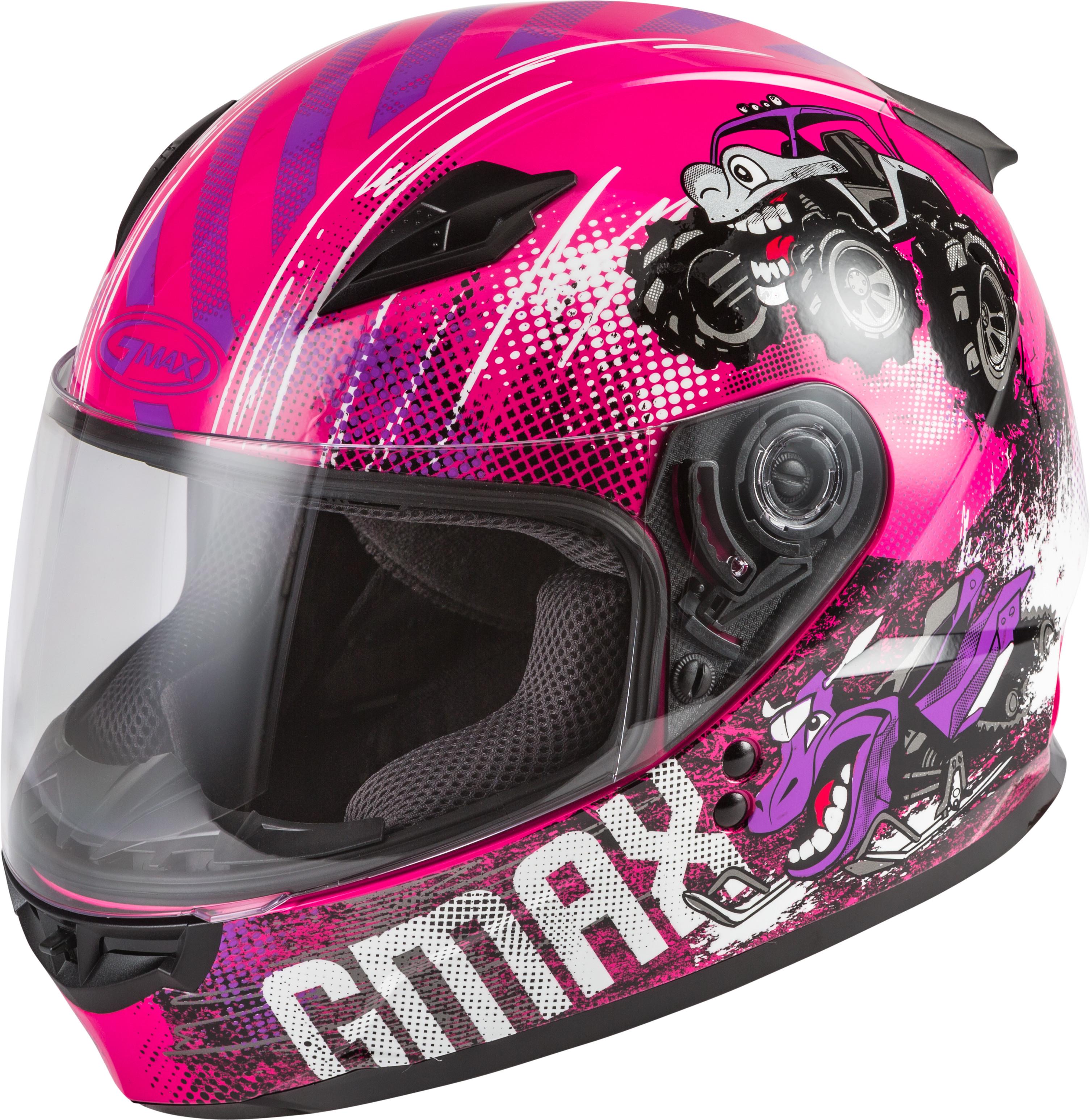 G-Max GM-49Y Beats Youth Helmet (Large, Pink/Purple/Grey)