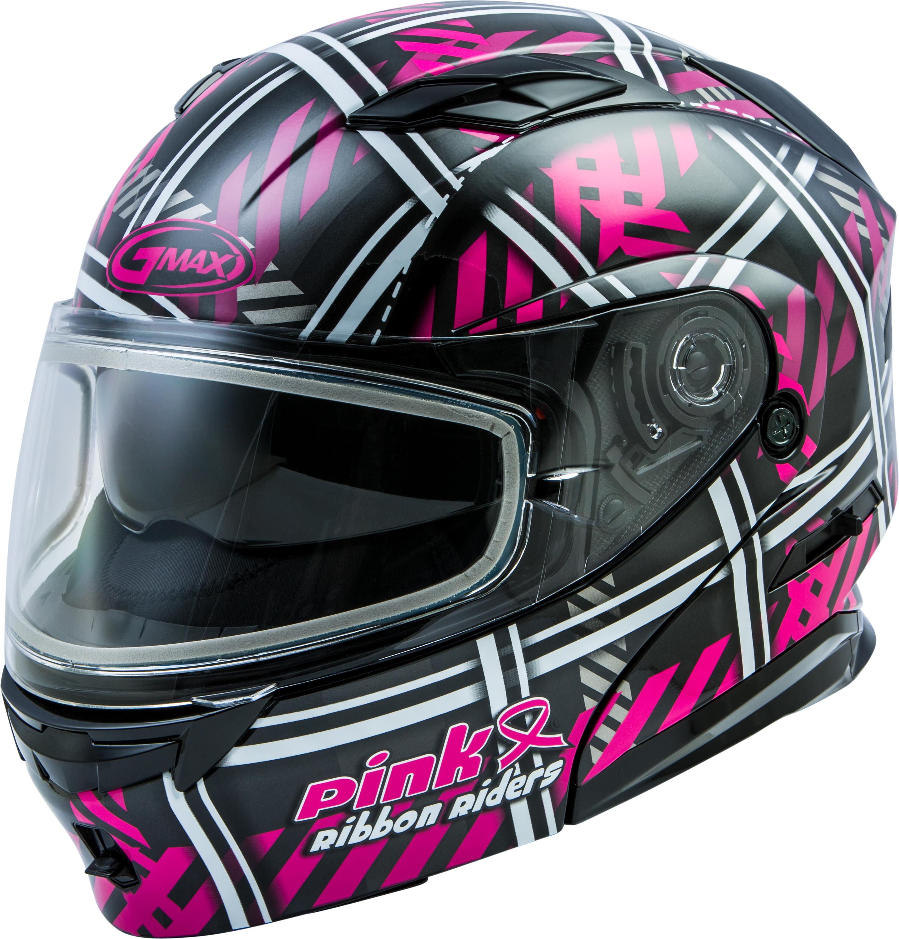 G-Max MD-01S Pink Ribbon Riders Womens Helmet (Small, Black/Pink)