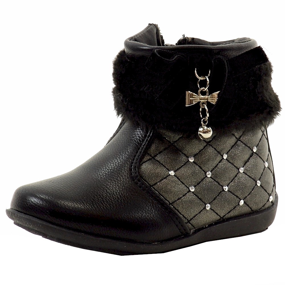 Laura Ashley Toddler Girl's Studded Fashion Boots Shoes - Picture 6 of 10