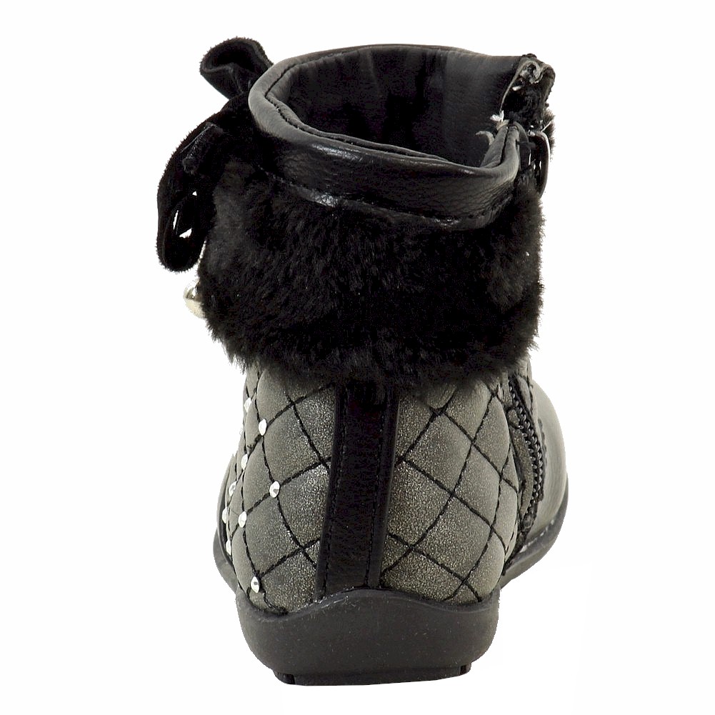 Laura Ashley Toddler Girl's Studded Fashion Boots Shoes - Picture 9 of 10