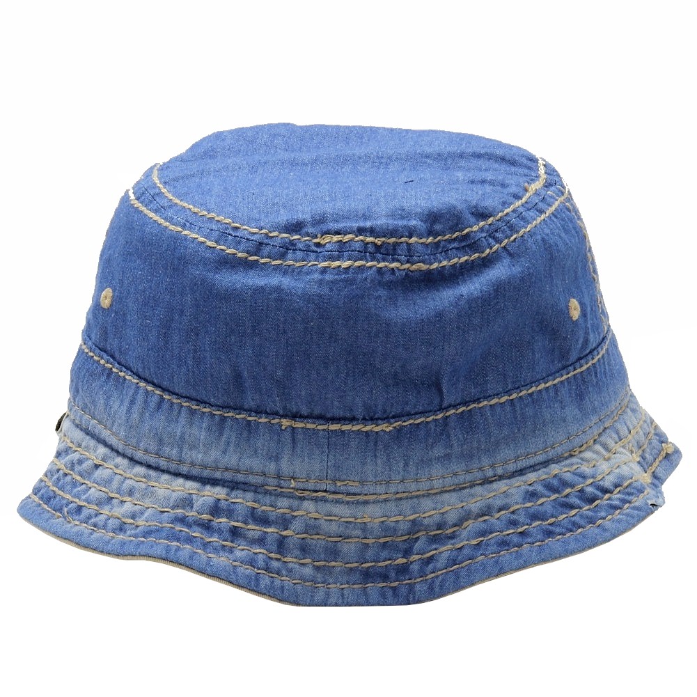 distressed denim bucket hat