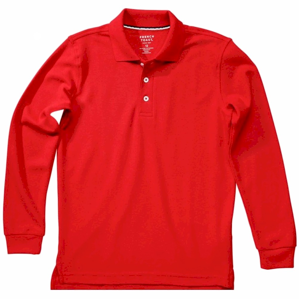 French Toast Boys Long-Sleeve Pique Polo Shirt