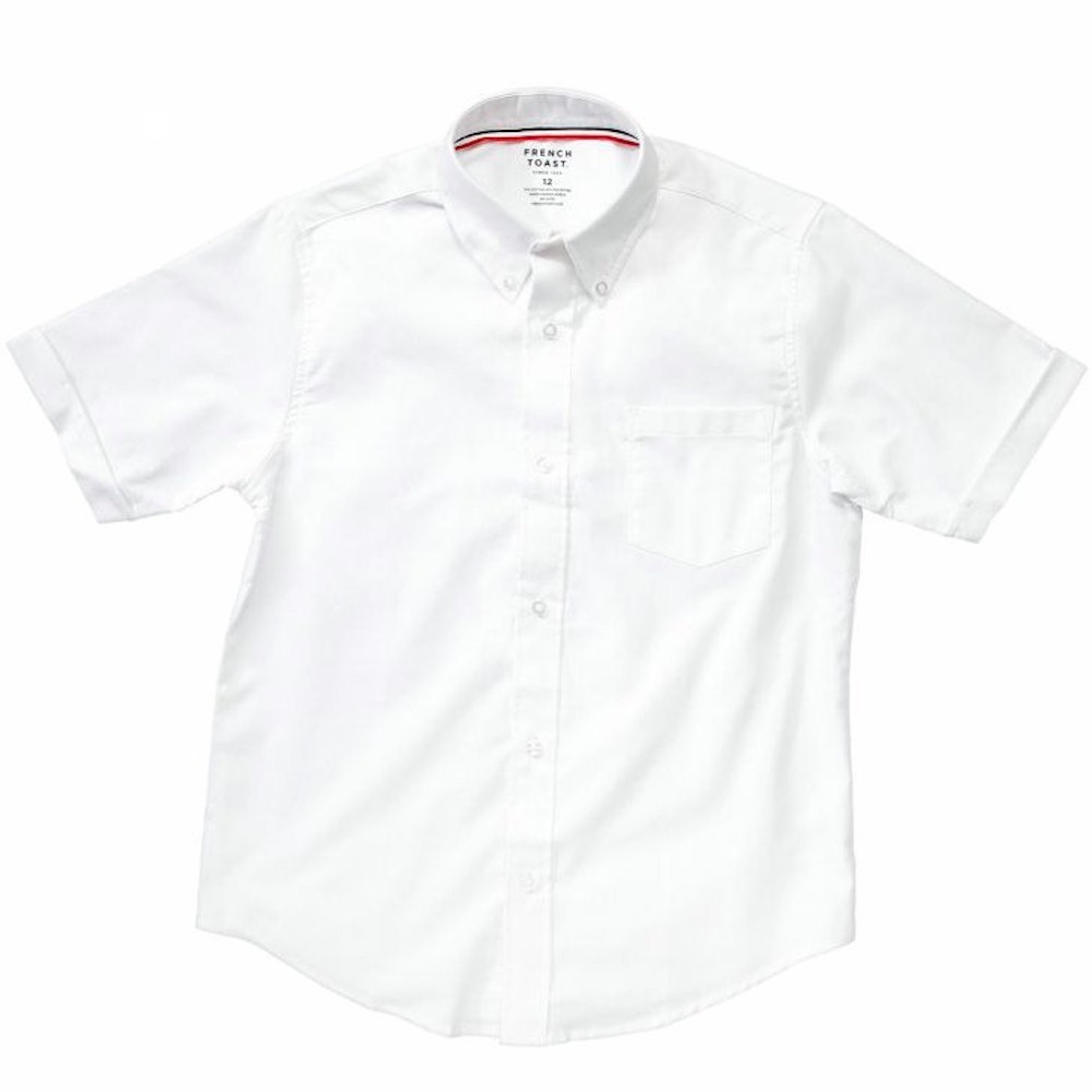 French Toast Boy's Short Sleeve Oxford Uniform White Button Up Shirt