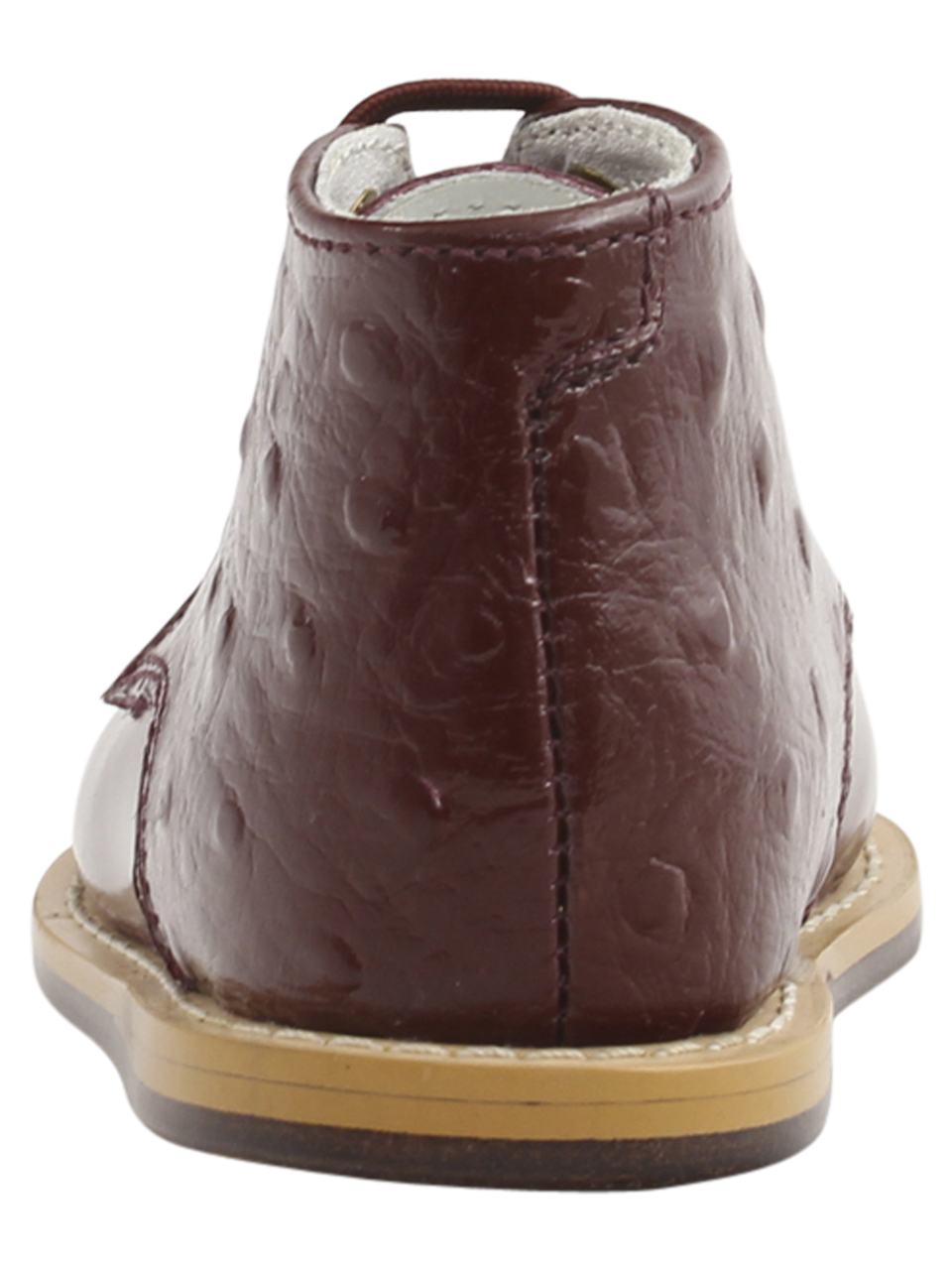 Josmo Infant/Toddler Boy's First Walker Burgundy Ostrich Oxfords Shoes - Picture 11 of 98