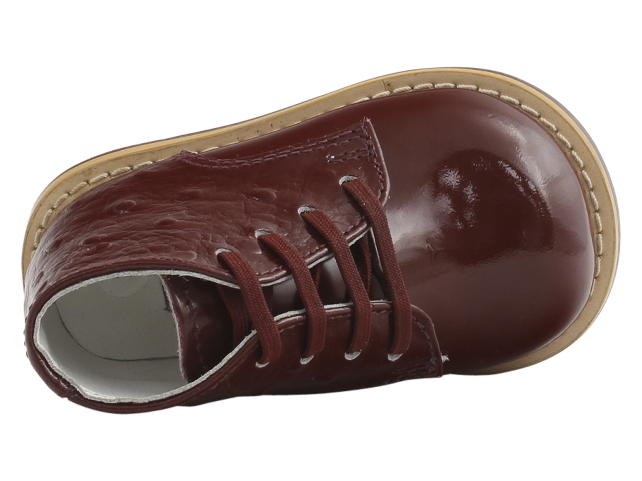 Josmo Infant/Toddler Boy's First Walker Burgundy Ostrich Oxfords Shoes - Picture 83 of 98